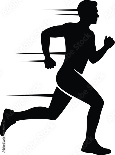 man running icon silhouette