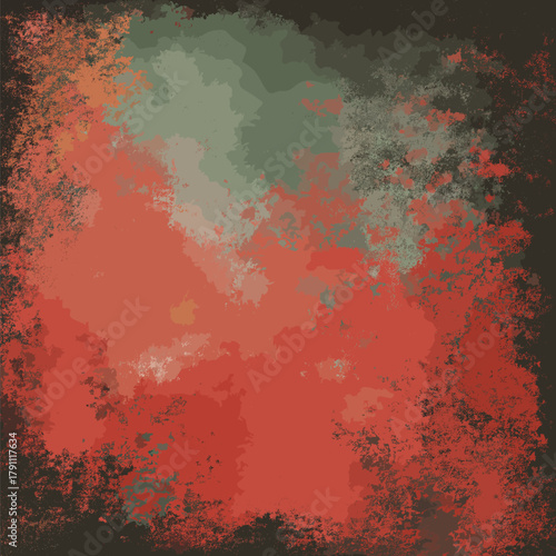 Grunge textured wall surface showing peeling paint and cracks. Vector grunge texture background or wallpaper