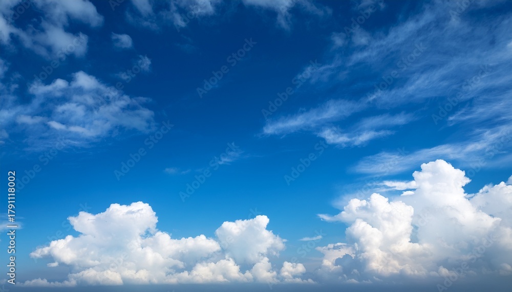 Obraz premium The Blue Sky With Clouds Background