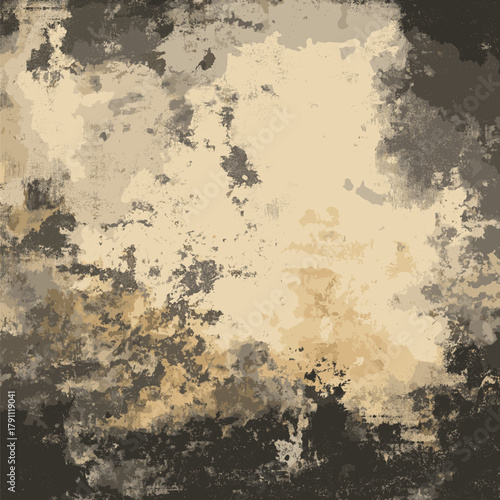 Grunge textured wall surface showing peeling paint and cracks. Vector grunge texture background or wallpaper