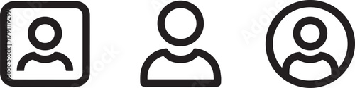 user profile avatar icon pack square circle and border style set