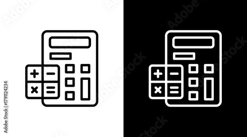 Calculator With Icon Set Design