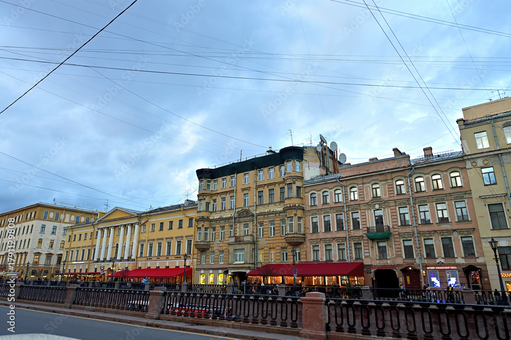 Obraz premium View of the Griboyedov Canal in Saint Petersburg.