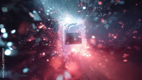 Glowing digital key shatters barrier
