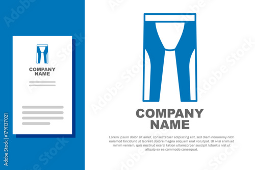 Blue Wetsuit for scuba diving icon isolated on white background. Diving underwater equipment. Logo design template element. Vector