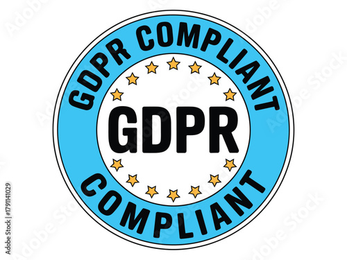 GDPR compliant badge indicating data privacy and protection standards are met.