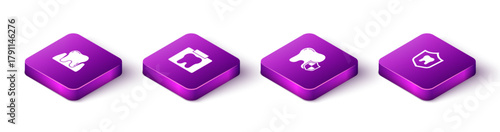 Set Isometric Tooth, X-ray of tooth, Dental protection and icon. Vector