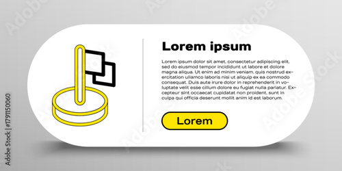 Line Flag icon isolated on white background. Victory, winning and conquer adversity concept. Colorful outline concept. Vector