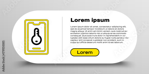 Line Online real estate house on smartphone icon isolated on white background. Home loan concept, rent, buy, buying a property. Colorful outline concept. Vector