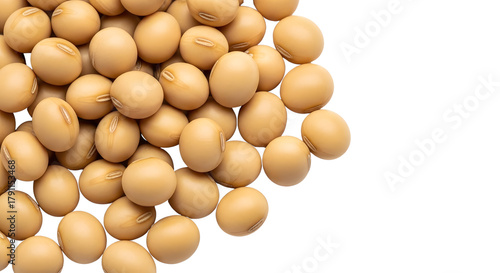Dried Soybeans Isolated on White Background