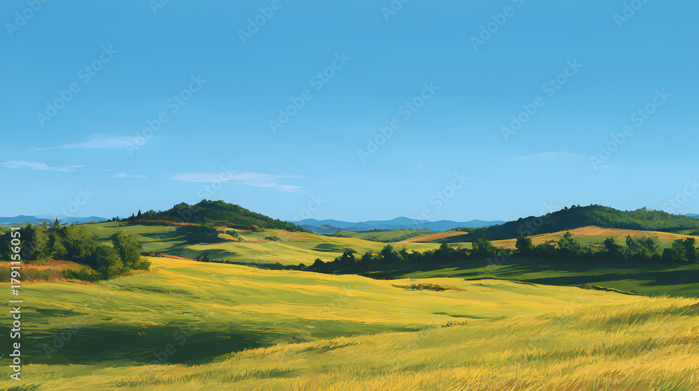 Obraz premium Tuscany, Landscape, Realistic