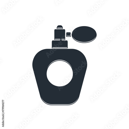 Black Perfume icon isolated on white background. Vector