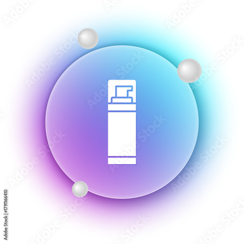 White Shaving gel foam icon isolated on white background. Shaving cream. Blue and purple gradient circle background. Vector