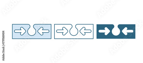 Blue Acne icon isolated on white background. Inflamed pimple on the skin. The sebum in the clogged pore promotes the growth of a bacteria. Vector