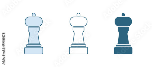 Blue Pepper icon isolated on white background. Cooking spices. Vector