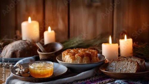 Traditional festive food scene evoking warmth, faith, and cultural heritage.