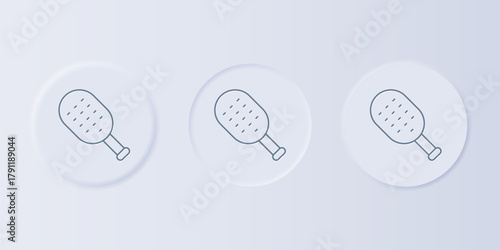 Grey Sauna brush icon isolated on grey background. Wooden brush with coarse bristles for washing in the bath. Anti cellulite massage. Set icons in square buttons. Vector