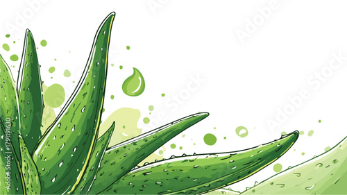 Natural Organic Aloe Vera Cosmetic Banner Design Vector for Beauty Products Promotion