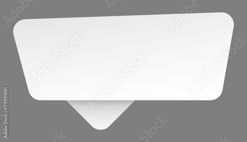 blank sign. blank white sticker isolated on gray background