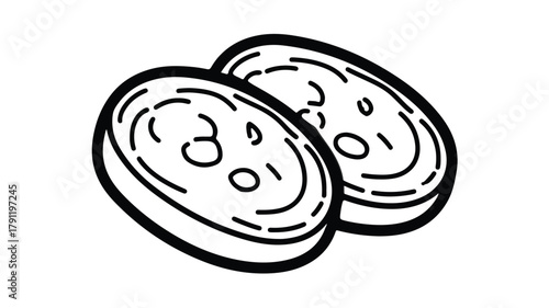 French Food Concept Icon: Potatoes Anna Solid Vector