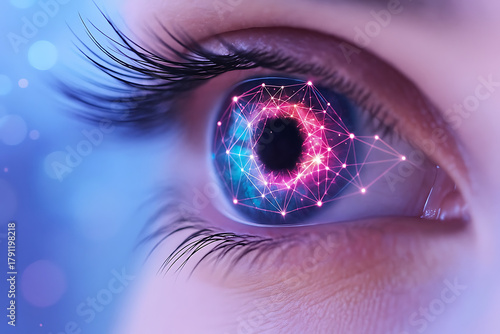 Close-up of digital eye