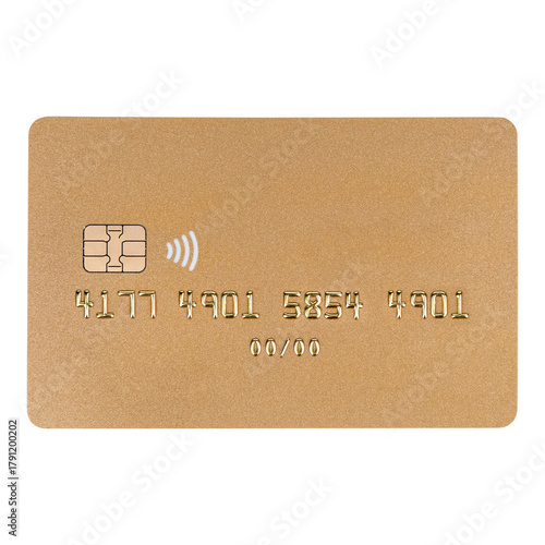 Wallpaper Mural gold bank card isolated  Torontodigital.ca