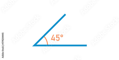 Angle Geometry Symbol in Mathematics. Acute Angle.