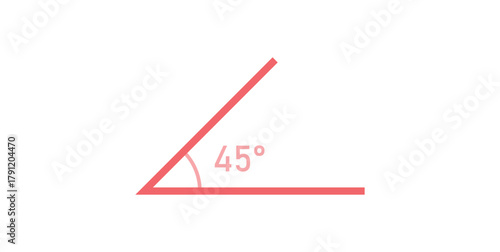 Angle Geometry Symbol in Mathematics. Acute Angle.