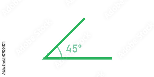Angle Geometry Symbol in Mathematics. Acute Angle.