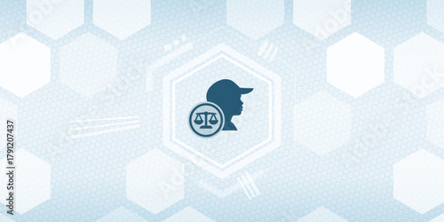 Child and Juvenile Law Concept Header Vektor Illustration for Legal Regulations and Youth Protection