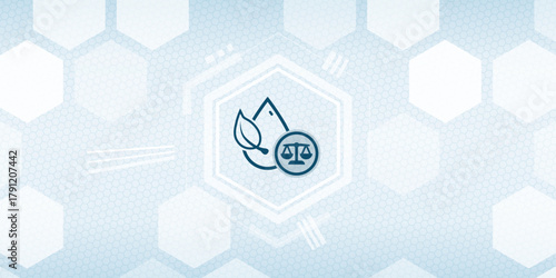 Drinking Water and Ecology Law Header Vektor Concept Illustration for Water Safety Legal Regulations