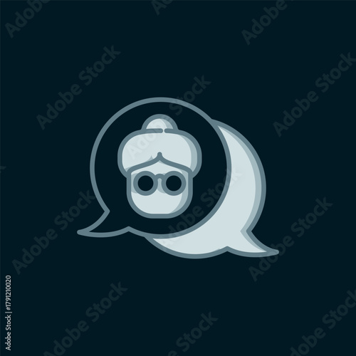 Line Grandmother icon isolated on black background. Flat filled outline style with shadow. Vector