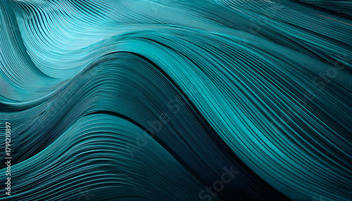 Teal Abstract Wave Background