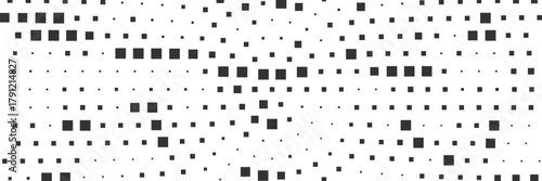 Black halftone cross square pattern, abstract dotted background with optical symmetry, geometric minimal texture, modern digital vector design with gradient perspective