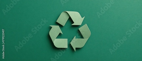 Green Recycle Symbol, Sustainable Icon, Environmental Concept