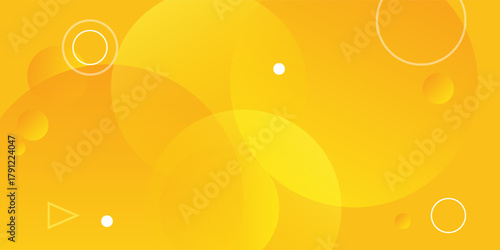 yellow waves background. circle shapes composition. dynamic shapes composition and elements. modern design in eps10 .