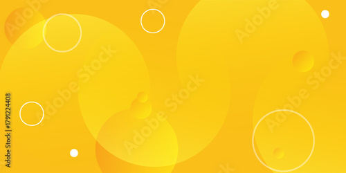yellow waves background. circle shapes composition. dynamic shapes composition and elements. modern design in eps10 .