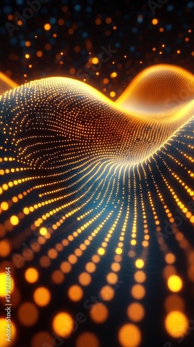 Abstract Glowing Dot Field