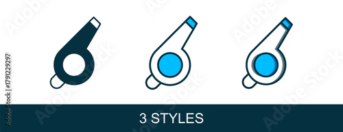 Filled outline Whistle icon isolated on white background. Referee symbol. Fitness and sport sign. Vector