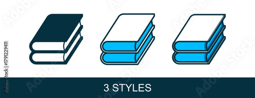 Filled outline Book icon isolated on white background. Vector