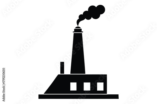 chimney smoke vector icon silhouette
