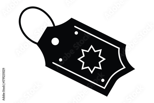 discount tag vector icon silhouette