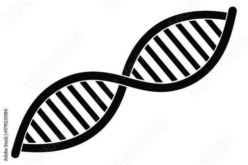 dna helix vector icon silhouette