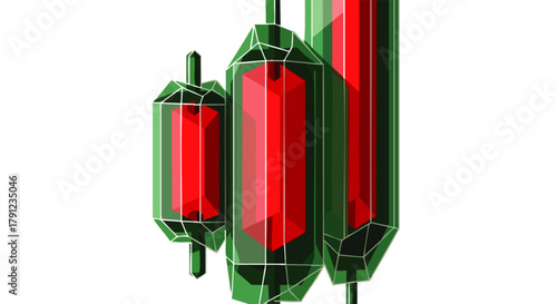 An illustration of a bearish candlestick pattern, indicating a decline in stock prices and potential investment opportunities in the financial market.