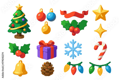 Illustration speech no icon christmas tools labels negative vector captions mini numbers