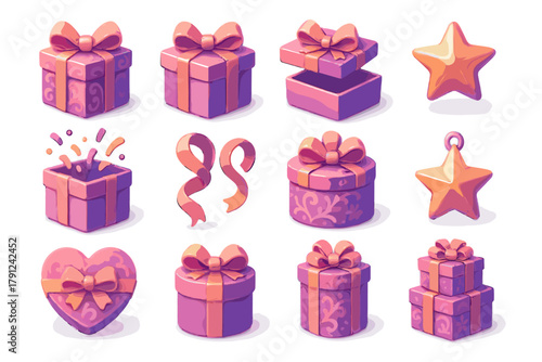 No icon full vector emojis flat sustainable gift minimal elegant icons illustration