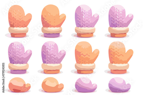 Product letters no icons vector icon mitten labels any text cozy sustainable