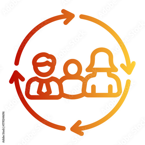 Sustainable Consumer Behavior Analysis icon from the Customer Development icon collection (Outline Gradient Style)