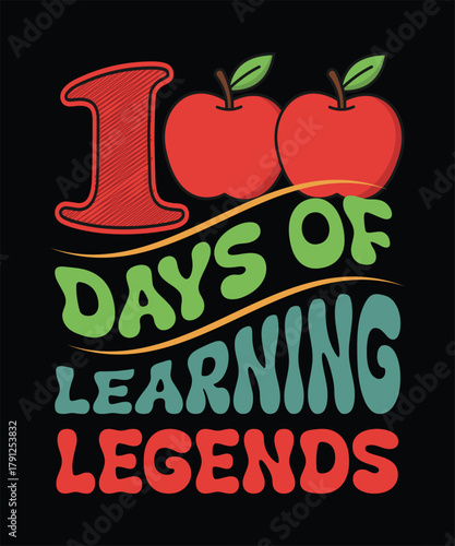100 days of school learning like a boss fun student tee  