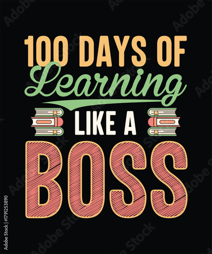 100 days of school star students success cute classroom tee  